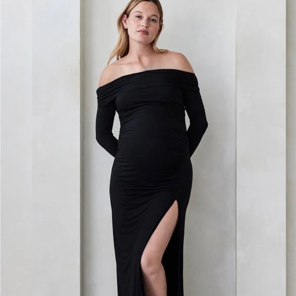 BUMPSUIT the off the shoulder evening dress